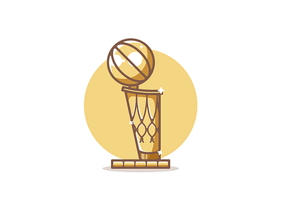 Larry O'Brien Trophy art basketball dribbble graphic illustration minimal shots