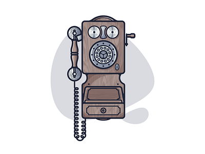 Wall Phone art dribbble graphic illustration minimal phone retro shots