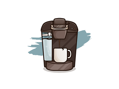 Keurig art artwork coffee design dribbble graphic graphic design illustration illustrations minimal shots