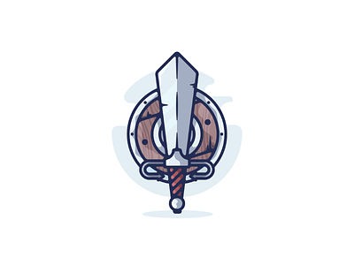 Sword and Shield art artwork design dribbble graphic graphic design illustration illustrations minimal shield shot shots sword vector