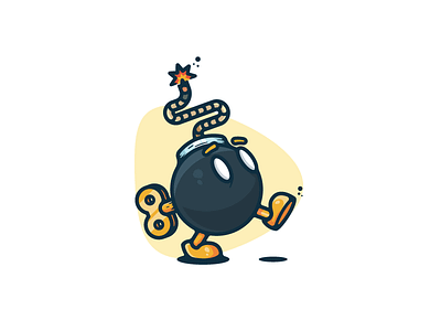 Bob-omb art artwork design dribbble gaming graphic graphic design illustration illustrations mario minimal retro shot shots simple vector