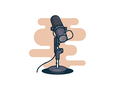 Microphone art artwork design dribbble graphic graphic design illustration illustrations microphone minimal podcast podcast art shot shots vector