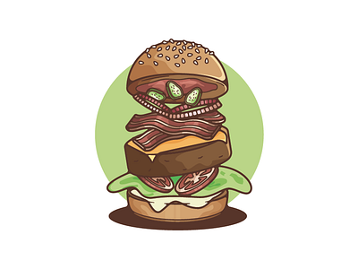 Cheeseburger art artwork design dribbble graphic illustration minimal shot vector