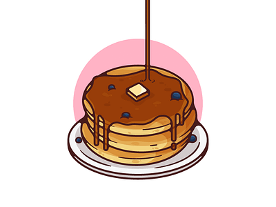 Pancakes breakfast design dribbble graphic graphic design illustration maple syrup minimal pancake vector