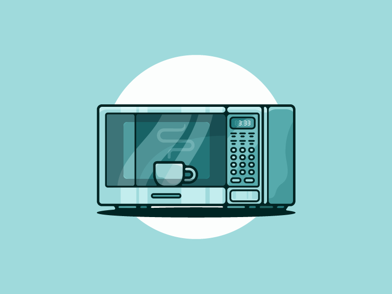 Microwave simple illustrator artwork shot vector graphic design illustrations shots blue design art minimal dribbble illustration graphic food appliance microwave