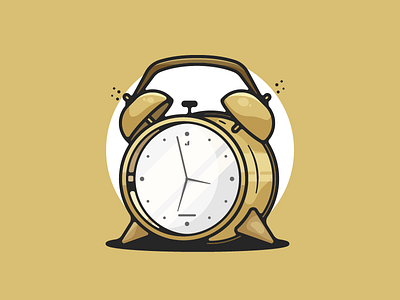 Alarm Clock art artwork clock design dribbble gold golden graphic graphic design illustration illustrations illustrator minimal shot shots simple time vector