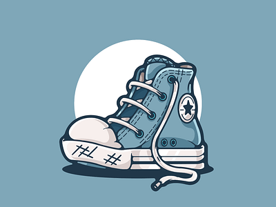 Chuck Taylor adobe adobe illustrator art clean color creative designer dribbble flat flat design graphic graphic design illustration minimal monochromatic procreate shot simple vector vector art