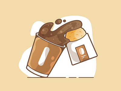 Breakfast adobe art clean coffee color creative designer dribbble flat flat design food graphic graphic design illustration meal minimal portfolio procreate shot simple