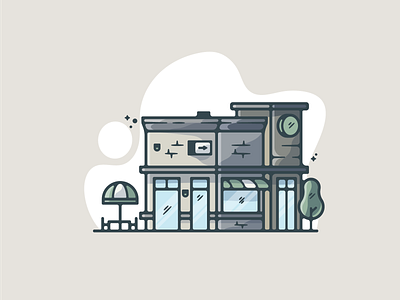 Coffee Shop adobe art artwork cartoon clean color creative designer dribbble flat flat design graphic graphic design illustration minimal modern portfolio procreate shot simple