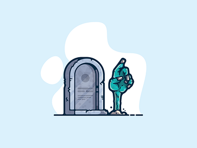 Zombie adobe art cartoon clean color creative designer dribbble flat graphic graphic design halloween illustration minimal modern portfolio shot simple spooky