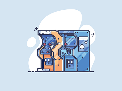 Arcade adobe arcade art cartoon clean color creative designer dribbble flat graphic graphic design illustration illustrator modern portfolio retro shot simple video game