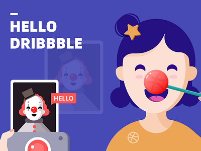 Hello，Dribbble！ animation illustration ui