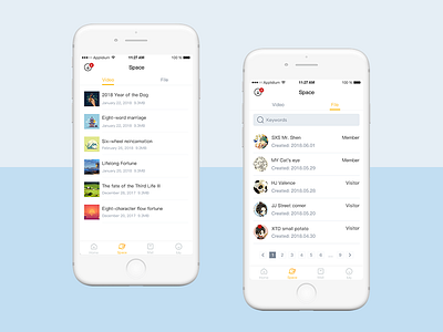 Jintaizhuang Space APP video and document interface app interaction interface
