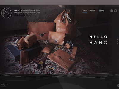 Daily UI #003 - Landing Page dailyui landing page leather website