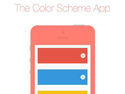 The Color Schemes App app design flat design flat trend ui design