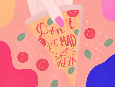 Pizza lettering design hand lettering illustration lettering typography