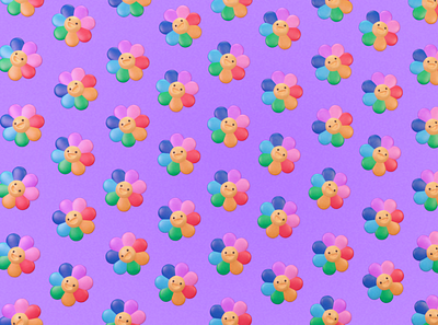 Flowers pattern 3d c4d cinema4d colors design flowers illustration pattern