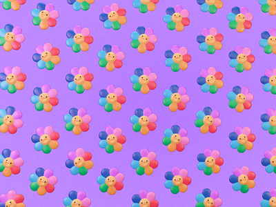 Flowers pattern 3d c4d cinema4d colors design flowers illustration pattern