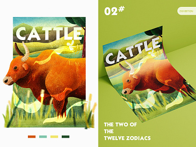 02 cattle cattle design illustration zodiac