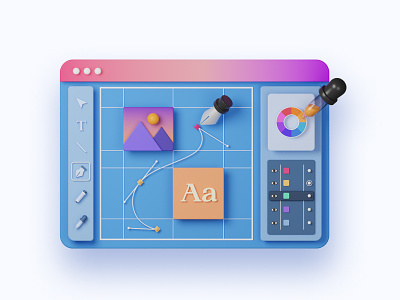 Design App 3d animation 3d art 3d artist adobe blender3d design app illustration illustrator user interface