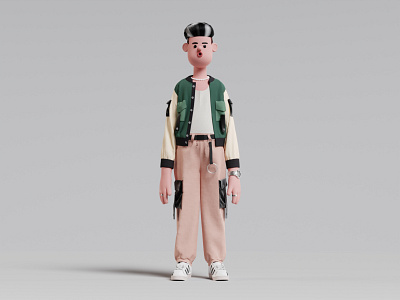 Streetwear 3d artist blender3d character design digital fashion fashion hypebeast illustration outfit streetwear