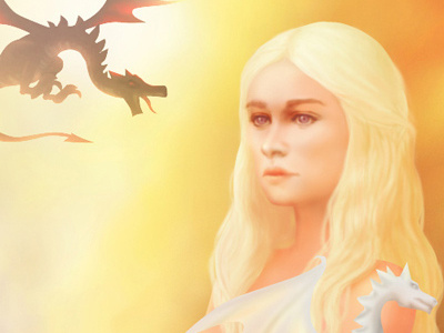 Born of fire 2014 daenerys dragon fan art game of thrones