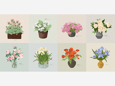 Flowers flower flowerpot flowers illustration vector