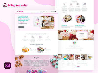 » Bring me cake - Shopify Website Design design ecommerce design graphic design illustration shopify ui vector web design xd