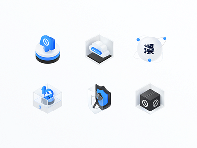 A set of 2.5d icons