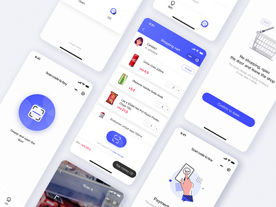 Unmanned retail applet app design icon design illustration ui 便利店app