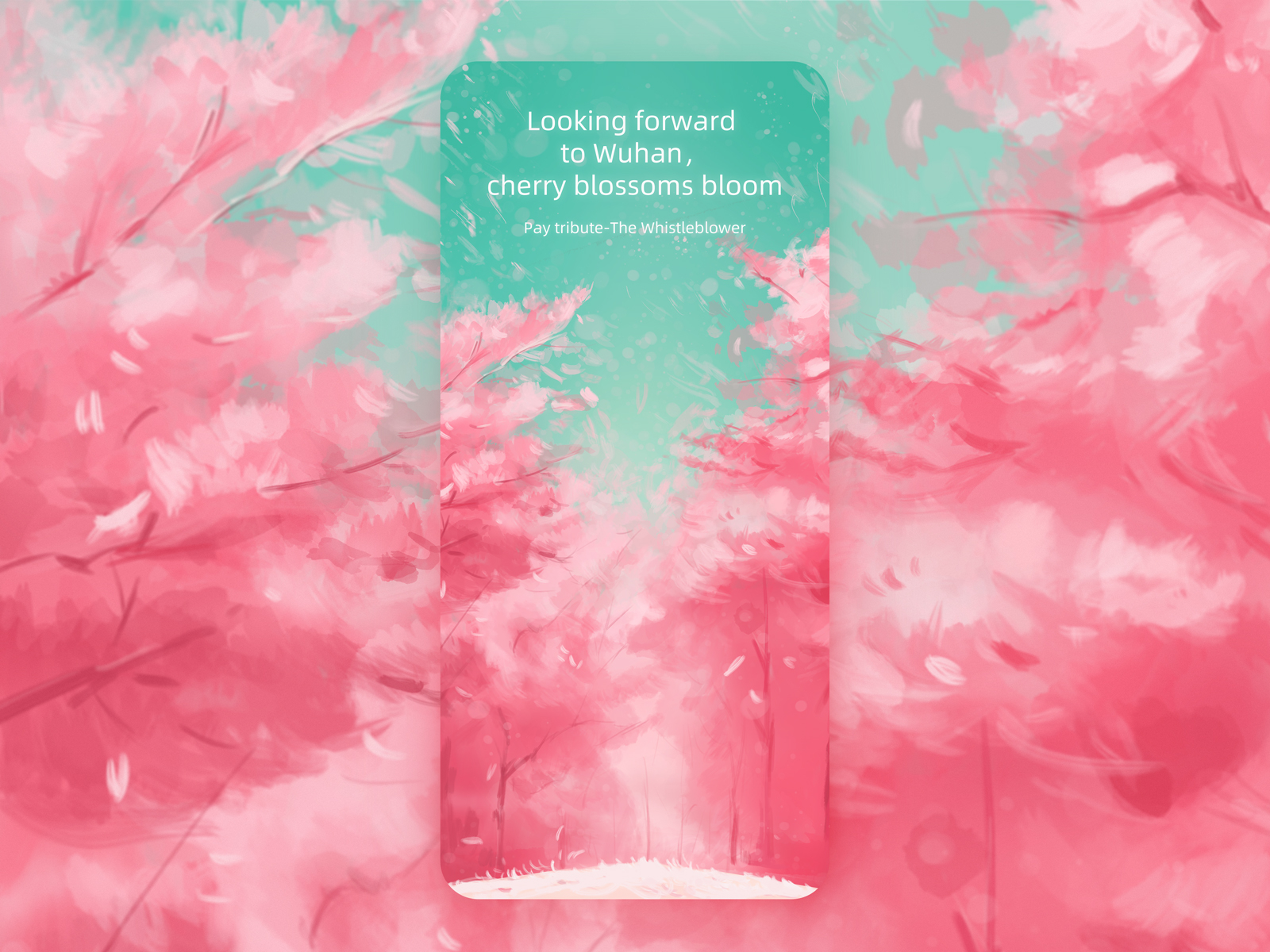 Looking forward to Wuhan， cherry blossoms bloom by Polinni on Dribbble