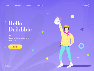 Hi, dribbblers!  So happy to join the Dribbble family!