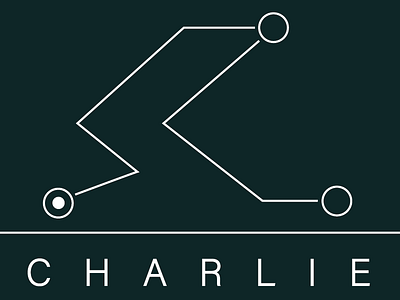 CHARLIE futuristic illustrator logo minimalism