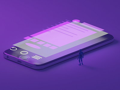 Portfolio Cover 3d blender blender3d phone ui ux uxui