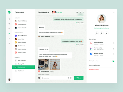 Chat feature for learning platform app chat chat application clean courses design learning platform light ui lms messaging messaging platform messenger minimal product ui ui ux ux