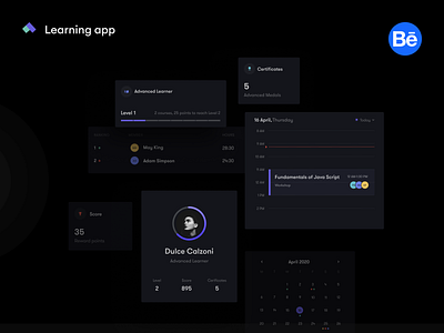 Case study for learning app- dark mode akhil sunny asish sunny clean dark mode dark ui dashboard e learning learner app learning management system learning platfrom lms minimal online learning pixalchemy product design ui uiux ux web app web ui