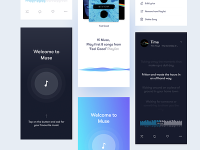 Music player screens akhil sunny app asish sunny clean dark mode dark ui design minimal mobile mobile app mobile ui music player pixalchemy product trending ui uiux ux