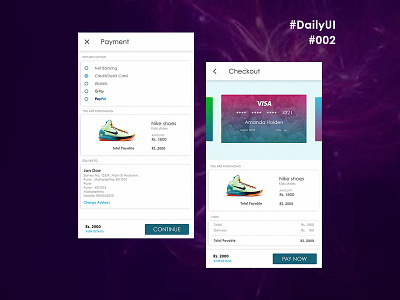 #DailyUI_002 app design checkout page clean app dailyui 002 design design inspiration minimal design payment gateway visual design