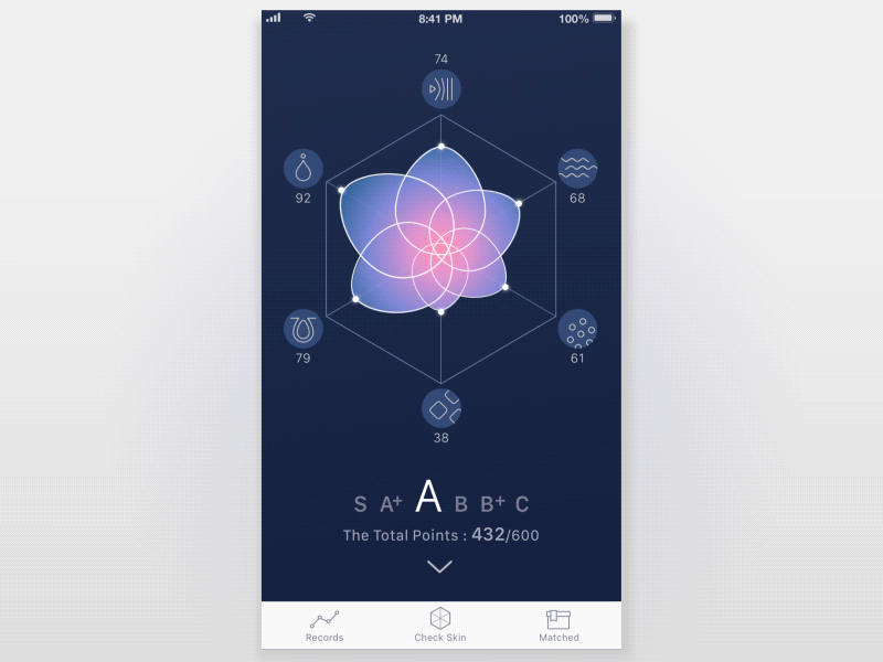 Loading / Radar Chart Screen