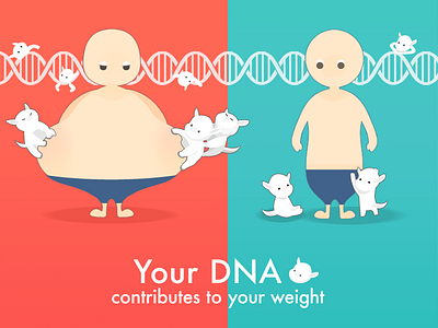 Can’t fight the muffin top coded in my genes! ads banner genome illustration illustrator photoshop