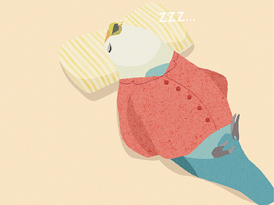 Lovebird illustration bird illustration illustration photoshop sleeping