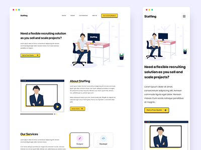 Business landing page | Creative Landing page | Staffing