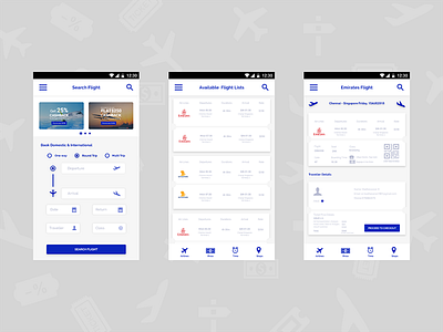 Airport App for flight ticket booking