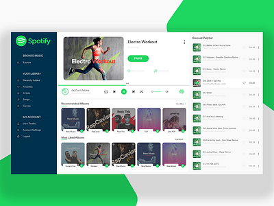 Spotify Redesign Challenge for Web App