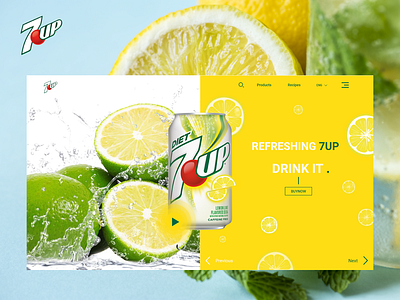 7up Home page redesign