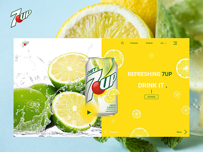 7up Home page redesign redesign ui ux design uidesign web design