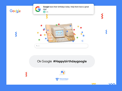 Happy Birthday Google art birthday brand branding design flat google happy happybirthday illustration ux vector website
