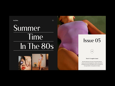 Nicotine Magazine Style Tiles art direction concept design editorial exploration layout magazine makereign minimal typography ui web