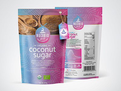 Organic coconut sugar design design food packaging packaging design sugar