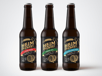 Heim Brewery beer label design beer beer label bottle brewery label labels